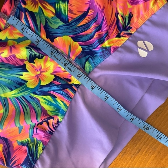 MOHIKU Hawaiian Floral Print Vibrant Color Leggings Womens M - Picture 6 of 7